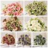 Dekorativa blommor Simulerade blommor Klassisk Peony Hydrangea Bouquet Christmas Wedding Home vardagsrum Dekoration