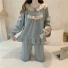 Abbigliamento da casa Pigione alla moda Donne Spring Autumn Autumn Long Ladies Princess Style Cash Cashing Set Aesthetic Aesthetic