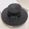Wide Brim Hats & Bucket designer Boater Beach Straw Hat For Women Designer Caps Mens Baseball Cap Summer Outdoor Casquette Letter Big Fitted Wholesale R2D1
