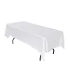 Bordduk 1pcs/Lot Satin Solid Color White/Black Tracloth Rectangular El Banquet Cover för Wedding Party Home Decoration