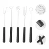 ディナーウェアセット5 PCS KEBAB FORK TRUFFLESチョコレートデザート浸漬ステンレススチールキッチンガジェットチーズ