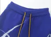 Rhude Tasarımcı Erkek Şort Yaz Mektubu Logosu Jacquard Drawstring Örme Sıradan Gevşek Mens Şortları Yüksek End Street Lüks Marka Gençlik Hotpants S-XL