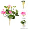 Dekorativa blommor 2st Flower Artificial Picks Water Buquets Diy Wedding Bunches Tables Centerpiece Decoration (White)