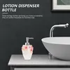 Speicherflaschen 300 ml rote elegante Blume leere Flasche Europäischer Stil romantischer Spender Körper Waschmittel nachfüllbares Harz Multifunktionales Hand