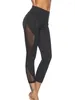 Leggings féminins gymnal Capri Fitness Fitness Leggins Mesh Sports Black Patchwork Jeggings sexy Legins Femme Pantalon