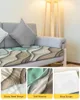 Stol täcker grön brun gradient geometrisk abstrakt säte kudde täcke soffa protektor stretch tvättbara avtagbara slipcovers