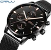 CRRJU NEW MEN039S CALANDER WATRPROOF SPORT WRISTWATCH WITH MILAN STRAP ARMY CHRONOGRAPH QUARTZ HEAVY WATHES FASION MALE CLOC3628155