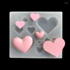 Baking Moulds 3D Love Heart Shape Silicone Mold Epoxy Resin Kitchen Cake Decoration Chocolate DIY Jewelry Earrings Pendant Tools