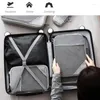 Förvaringspåsar 3/6 datorer Travel Organizer Set med lätt resväska Komprimerad förpackningsbitar Sko påse Mesh Bagage kläder