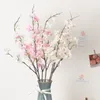 Декоративные цветы 3pcs искусственный вишневый цветок розовый белый дерево шелк цветочный цветочный цветок Diy Bonsai Arch Wedding Props Home