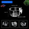 Andere Vogelversorgungen 16pcs Wasserpflanzenbecher Set Kit Transparent Acryltopf mit Saugaquariumdekoration 2 Formen