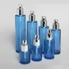 Bouteilles de rangement Chine Factory Verre Verre Verre Perfume 120 ml Emballage de toner bleu en stock