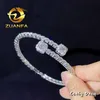 Bransoleta bransoletka Moissanite bioder bioder 925 Srebrny VVS Męski Kryształ Ice Kryształ 4,0 mm tenis