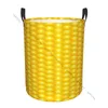 Laundry Bags Bathroom Organizer Fresh Corn Pattern Folding Hamper Basket Laundri Bag For Clothes Home Storage