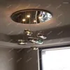 Luces de techo sala de estar moderna lámpara de arte cromado decoración del hogar lámpara de araña de lámpara lobby accesorios de lujo luminaria