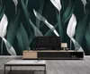 Wallpapers Custom Wallpaper Handgeschilderde Noordse minimalistische tropische bladeren Tv-achtergrond Wall Home Decoratie Murals 3D