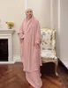 Ubranie etniczne Djellaba muzułmańska sukienka 2 sztuki duże garnitury eleganckie długie islamskie kobiety