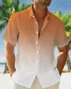 メンズカジュアルシャツ2024サマーシャツハワイアンショートスリーブ2色印刷ビーチ旅行レジャー特大ポケット5xl