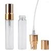 Bouteilles de rangement 5pcs 5 ml de parfum transparent Perfuge de tube de sous-emballage Buzle Alumine Buse