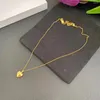 Catene 2024 French 18K Gold Necklace Designer Famous Collarbone Chain Women