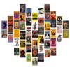 Cards 50 sheet/Set Popular Music Movie Series Poster Wall Collage Double Printed DIY Poster Living Room Decoration