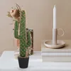 Decorative Flowers Artificial Cactus Succulent Plant Faux Fake Cacti With Pot Simulation Large