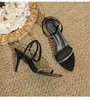 Hoge hakken sandalen dames line -up Franse stijl lente zomers sandaal dames stiletto herfst gericht dunne veelzijdige mode enkelband wiggen 240228