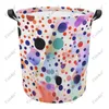 Sacs à linge Modèle à pois coloré panier pliable panier Dirty Clothes Storage Organizer Bucket Homehold