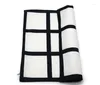 Coussin blancs sublimation couvercle de transfert de chaleur de grille noire couvercle canapé domestique couverts 40 40 cm cadeau sn3535