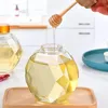 Lagerflaschen 200/380ml Glas Honig -Jar -Behälterspender mit Daucher und Deckel für den Küchenorganisator für Heimküchen