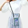 Umhängetaschen Fordensigns Woemn Casual PU Mobiltelefon Beutel Brasilianische Flagge Druckzelle Pocket Female Leder wasserdicht für