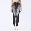 Active Pants Imitation Denim Yoga Sport Leggings For Women To Wear Casual Gym Fitness Running Sports Trousers 2024 Fashion