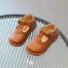 Baby Mädchen Leder Mädchen Prinzessin Schuhe Perlen Kinder Leder Schuhe Schwarzbraunes weißes Kind Kleinkind Kinder Fußschutzschuhe