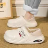 Slippers paar's winter thuis heren anti-slip eva schoenen dames dikke bodem huis katoenen sandalen licht waterdichte warme zomer warm met doos