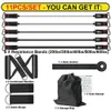 12PCS Pilates Bar Kit with Resistance Bands Set Nonslip Fitness Stick Elastic Workout Exercise 200LBS 150LBS 240402