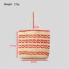 Bolsas de noite Vintage listrava bolsa de palha de papel casual tecido feminino ombro de mão de verão praia grande bolsa Bali Shopper 2024