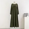 Spirng Autumn Full Sleeve Casual Plus Size Dres Loose Maxi Dresses Female Oversize Long Vestidoes Fit 120 kg 240320