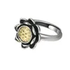 Klusterringar retro lotus guld silver kollision personlighet ring för lady finger tillbehör trend s925 kvinnor smycken justerbar