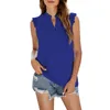 Tanks pour femmes Spring and Summer Color Color Shirt Loose V-Neck Sans manches en dentelle Top Fashion Vêtements 2024 Femmes