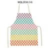 Geometry Print Apron Woman Creative Kitchen Lattice Child Delants Dinner Party Cooking Adulto para adultos Colorido delantero 240325