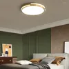 Luci del soffitto Simple lampada da letto moderna Atmosfera in rame Lampade viventi a LED Nordic LED ULTRA-TIN CAMERA BALCHE LUCE