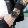 Нарученные часы Sanda Men Sports Watches Двойной дисплей аналоговый цифровой светодиодный электронный кварцевый водонепроницаемый плавание военные часы 6008