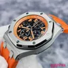 Designer AP Wrist Watch Royal Oak Offshore Series 26170st Orange Volcano Face Chronometer Automatisk mekanisk herrklocka