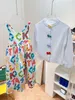 Crianças garotas sets de verão cardigã de malha +roupa de vestido de cor de arco -íris roupas infantis para crianças