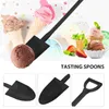 Spoons 50pcs Disposable Ice Cream Scoops Plastic Desserts Dust Shovels