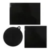 Table Mats Pad High Temperature Pot Mat Black Heat Insulation Induction Cooker Dinning Room Large Trivet Counter Protective