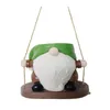 Vases intérieure à l'extérieur fleur pot impolore swing sans visage gnome gnome fleur résine naine figurine pour les légumes