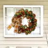 Decorative Flowers Door Autumn Wreaths Wreath With Bow And Ring Outside Ornament For Decorating Farm Walls Entryway