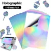 Papier 10 stks inkjet sticker papier 8x11.5 inch a4 waterdichte holografische vinylstickerpapier voor Epson HP Canon Inkjet -printers