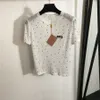 Polka Dot Print Women T Shirt Letter Cropped Short Sleeve Tees Luxury Designer Summer Casual Daily Tops